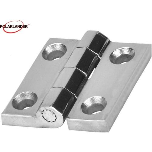 Folding Boat Door Heavy Duty Cabinet Hatch Strap Butt Hinge - Marine Butt Hinge Hardware 316 Stainless Steel 5x5x0.5cm Silver