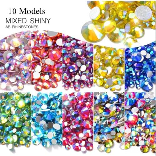 Swarovsky High light AAA Rrhinestone Crystal AB Clear SS4-SS20 Non Hotfix flatback Rhinestones for Nails 3D nail art gems