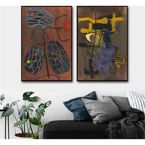 Vintage Graffiti Splice Abstract Poster Canvas Print Painting Wall Art Living Room Home Decoration
