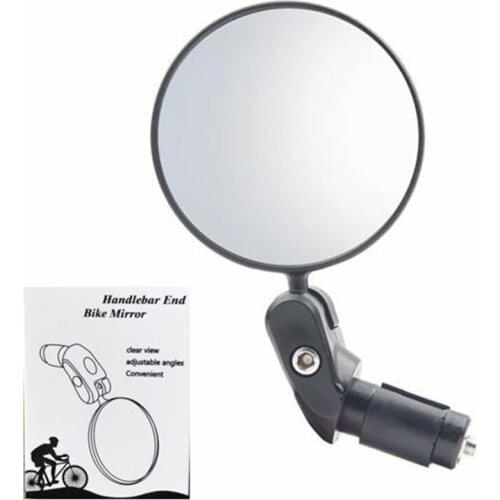 WORMS 360° Adjustable Rotating Handlebar Safety Convex Mirror With Wide-Angle Lens, Suitable For Mountain Road Bike Riding (1PS)