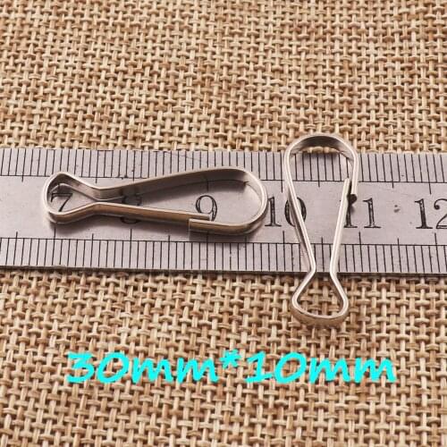30MM Silver Lanyard Hooks,100 PCS snap clips Findings,small lanyard hook,craft supplies for Face Mask Lanyard