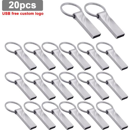 20pcs/lot custom logo metal usb flash drive 64GB32GB16GB 8GB 4GB pen drive pendrive u disk memoria cel usb stick For photography