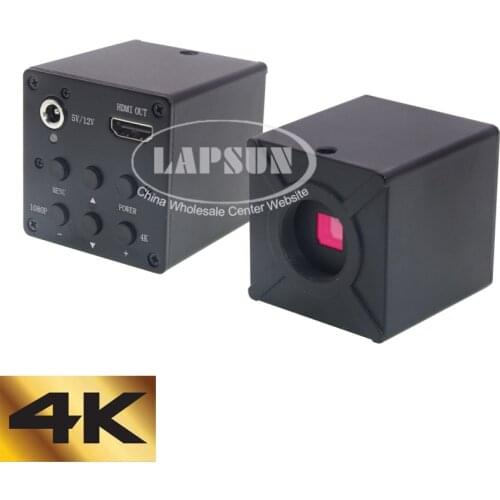 4K /1080P 8MP 60FPS Ultra HDMI USB Sony Sensor C-Mount Digital Industry Microscope Video Camera Lens 144 LED Ring Light