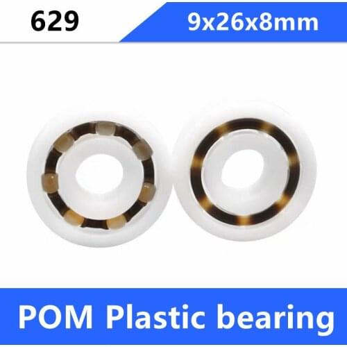 50/100pcs POM bearing 629 9x26x8mm Plastic deep groove ball bearings with Glass balls Nylon Cage 9*26*8mm
