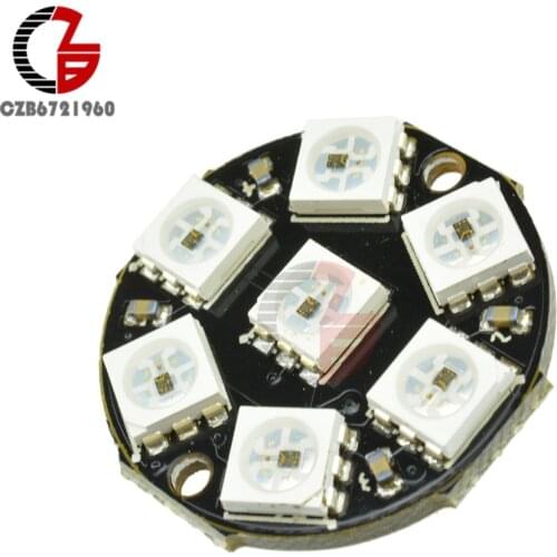 7-Bit WS2812 5050 RGB LED Round LED Stable Board for Arduino