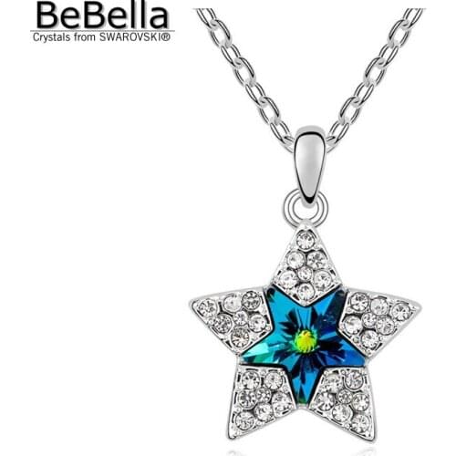 BeBella Five-pointed star pendant pentagram necklace Made with Crystals from Swarovski fashion jewelry for women girls gift