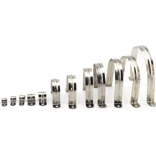 Stainless Steel 304 Worm Drive Hose pipe saddle U clamps used for M8-M110 range tube