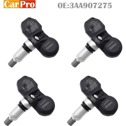 4 Pieces Tire Pressure Sensor TPMS 3AA907275 3AA907275B for Volkswagen Tiguan Passat 2007-2015 for VW CC 2009-2010