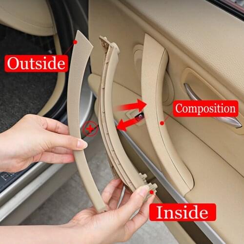 For BMW 3-Series Sedan Pull Trim Cover Inner Door Handle Panel For BMW E90 E91 Black/Beige 51417230849 51416971289 51416971291