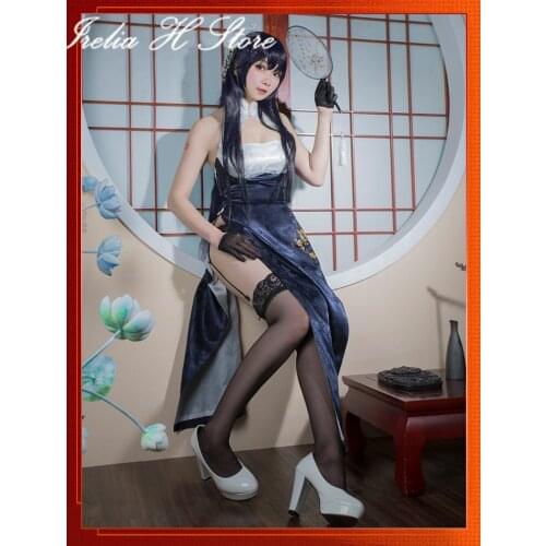IJN Azuma Azur Lane Cosplay Lunar New year Azuma cheongsam Cosplay costume sexy dress female