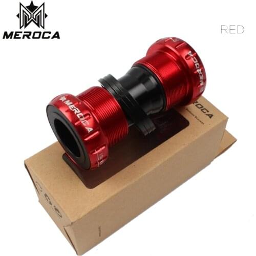 MEROCA M68 Steel Bearing Bottom Bracket Screw-in 68/73 Mm Bicycle Center Axle MTB Bike Aluminum Alloy BB
