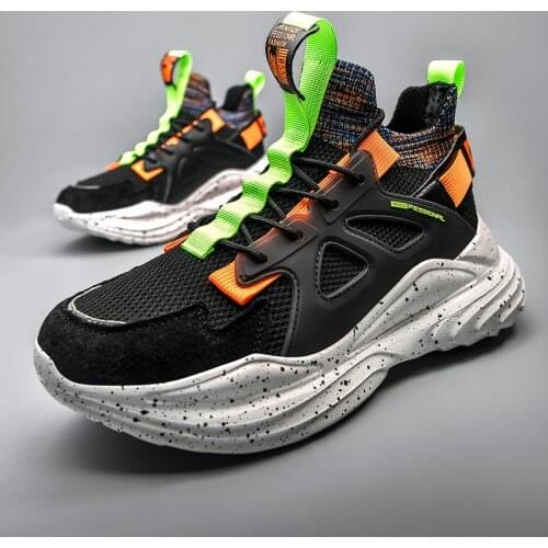Thick Bottom Dad Sneakers Men Casual Chunky Running Sports Shoes Outdoor Trendy Breathable Height Increasing Mens Trainers 2021