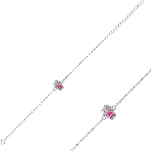 KUTAYDAN 925 Sterling Silver Zircon Stone Cabochons Child Of Wristbands