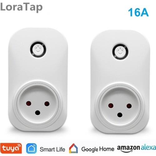 Wifi Socket Israel Type 16A 3500W Plug App Remot Control Lamps or Devices and Timer Voice Control with Google Home Alexa Echo