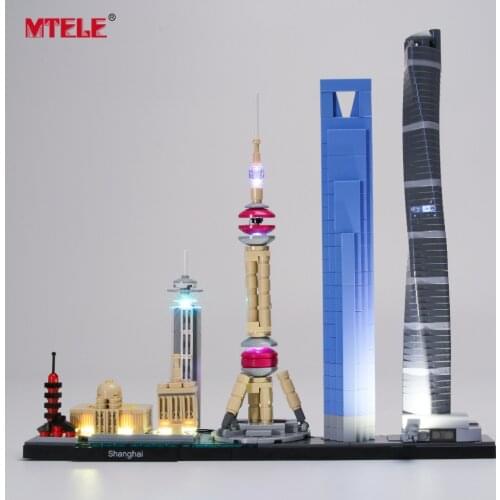 MTELE LED Light Kit for 21039 Architecture Shanghai (NOT Include The Model)