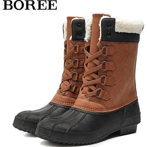 New Women Boots High Quality Waterproof Snow Boots Plush Warm Cotton Shoes Ankle Mid-Calf Boots Women Winter Shoes Botas Mujer