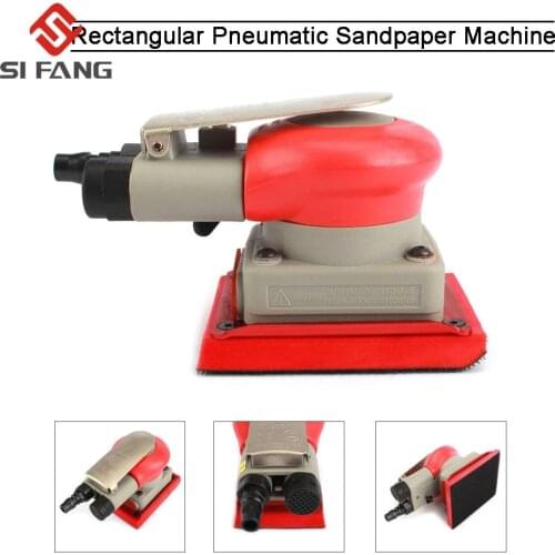 Air sander Pneumatic Square Palm Air Sander Handheld Polishing Machine Random Orbital Polisher Machine Grinder Professiona
