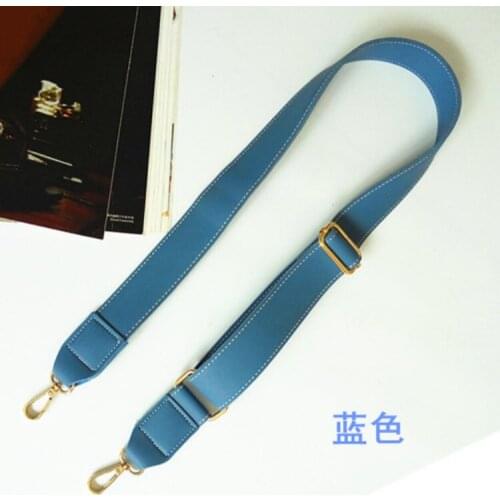 130cm Shoulder Bag Strap PU Leather Belt Adjustable Wide Strap Bag Accessories For Women Crossbody Handbag Replacement Blue
