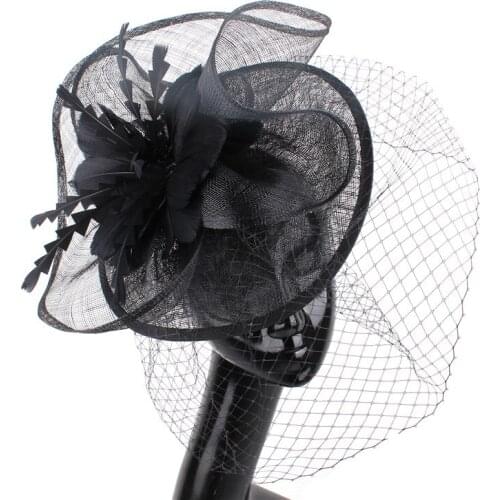 Kentucky Derby Royal Ascot Fascinator Hats Veil Fashion Mesh Millinery Hair Wedding Accessories Party Headbands New Style SYF111