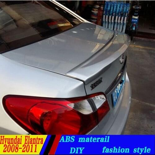 Use for hyundai elantra spoiler High Quality ABS Material Car Rear Wing Primer Color spoiler for hyundai elantra 2008-2011