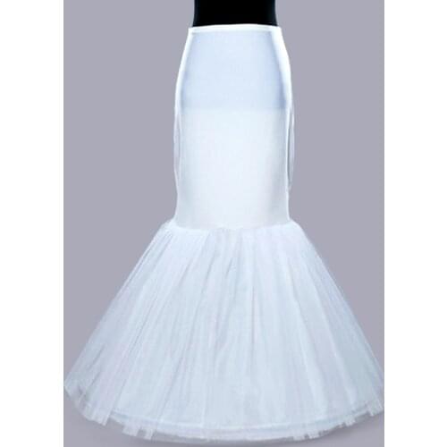 Bridal Wedding Accessory Fluffy Mermaid Trumpet Skirt Petticoat Daily 1 Hoop Crinoline Underskirt White Black