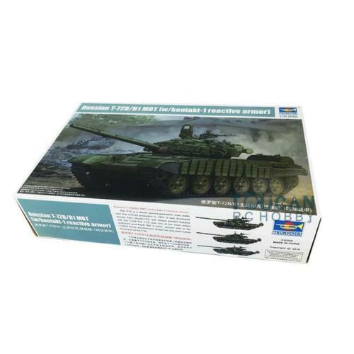 Trumpeter 05599 1/35 Russian T-72B/B1 w/Kontakt-1 Reactive Armor Tank Model TH05257-SMT2