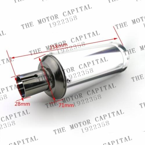 Good quality 28MM Universal Motorcycle Exhaust Moto Muffler Pipe for 110-125cc Pit Dirt bike