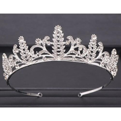 Vintage Baroque Crystal Wedding Tiaras And Crowns Brides Headband Haadpiece Bridal Rhinestone Pageant Tiaras Crowns Hair Jewelry