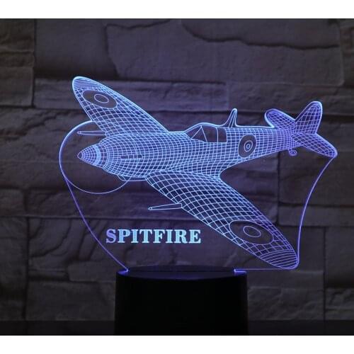 War Plane Fighter aircraft 3d Night Lights Multi Colors Military Jet Plane With Usb Gift Table Lamp Christmas decorative lights