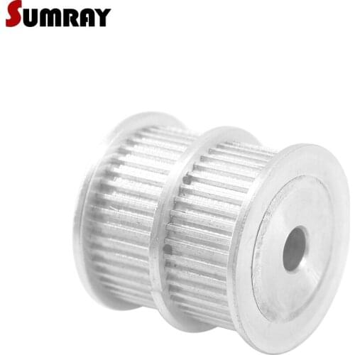 SUMRAY MXL 40T Double Head Timing Pulley 6/8/10/12mm inner bore 11mm width Combined Synchronous Wheel Pulley for 3D Printer