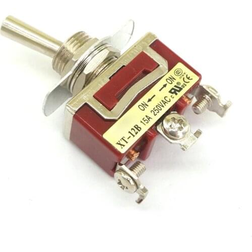 2)XT-12B Single-Pole Double Throw ON-ON Toggle Switch Screw Terminal Hand Reset