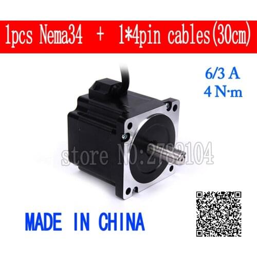 86 Stepper Motor 2 PHASE 4-lead Nema34 motor 86BYGH High torque 79.5MM 6.0A 4N.M LOW NOISE motor for CNC XYZ