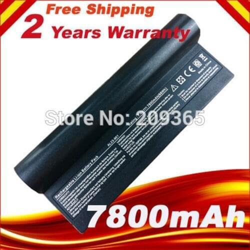 6 CELL 7800MAh Laptop Battery AL23-901 AP23-901 AP22-1000 For Asus Eee PC 1000 1000H 1000HA 1000HD 1000HE 1000HG 901 904HD