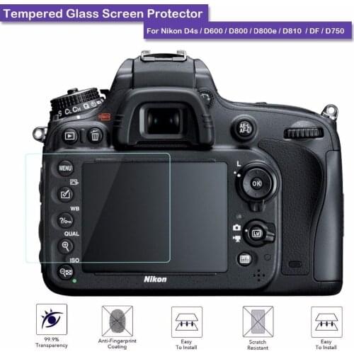 9H Tempered Glass LCD Screen Protector Shield Real Glass Film for Nikon D4s / D600 / D610 / D800 / D800e Camera Accessories