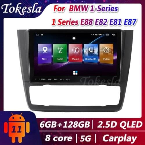 Tokesla 9" Android 11 Car Radio For BMW 1 Series E88 E82 E81 E87 automatic Auto Central Multimedi Gps bluetooth Dvd 5G 2004-2012