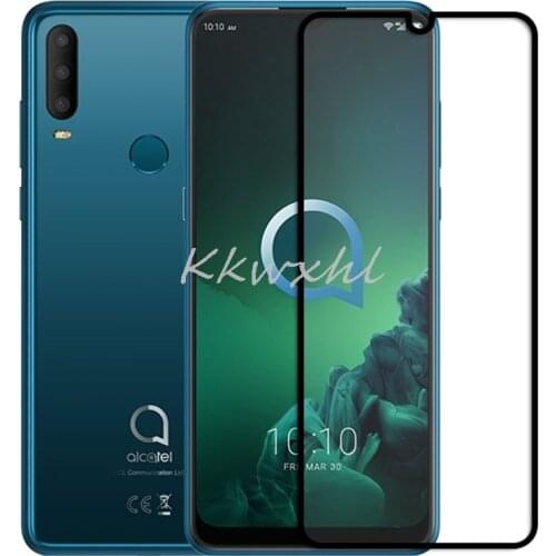 9H HD Full Cover Color Tempered Glass For Alcatel 3X (2019) Glass Screen Protector Protective Film Guard