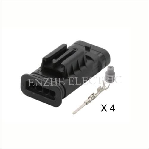 DJ7043WA-1.2-11 car wire male connector Harnes cable 4 pin automotive Injector sensor reversing radar plug Include terminal seal