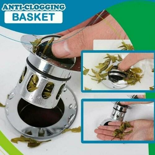 Bounce Drain Filter Drain Plug Washbasin Steel Sink Up Bathroom Filter Drain Drain Bounce Stopper Drain Accessory I7H7