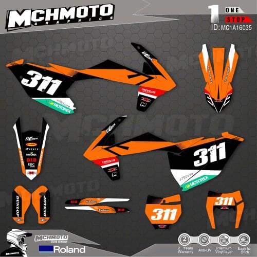 MCHMFG Customized Team Graphics Backgrounds Decals Custom Stickers For17-19EXC 16-18SX-F