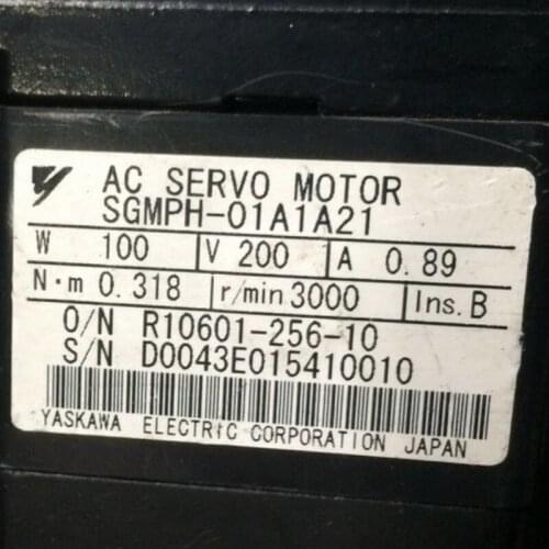 Used Tested Working SGMPH-01A1A21 AC SERVO MOTOR