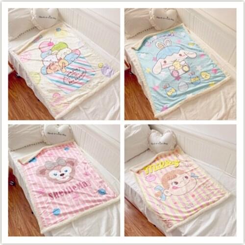 Cute Cartoon Duffy Lamb Cashmere Blanket Office Cover Leg Siesta Single Sofa Blanket Cover Blanket