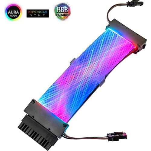 Motherboard Extension Cable 24 PIN 5V ARGB Connector Extension Cord RGB Luminous Cable AURA SYNC for PC Case