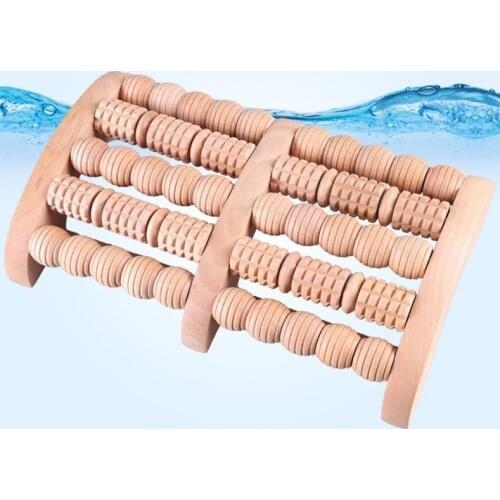 Meridian massage foot massager wooden roller type plantar point rub row wooden foot solid wood household gift