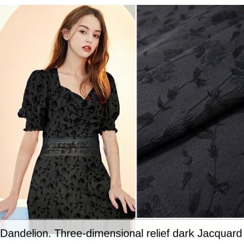 Dandelion three-dimensional embossed yarn-dyed jacquard fashion fabric Sewing fabric factory store is not out of stock