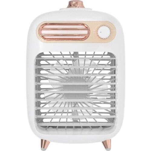 Air Cooler, USB Rechargeable Household Mini Humidification, Refrigeration, Light-Sound Air-Conditioning Fan
