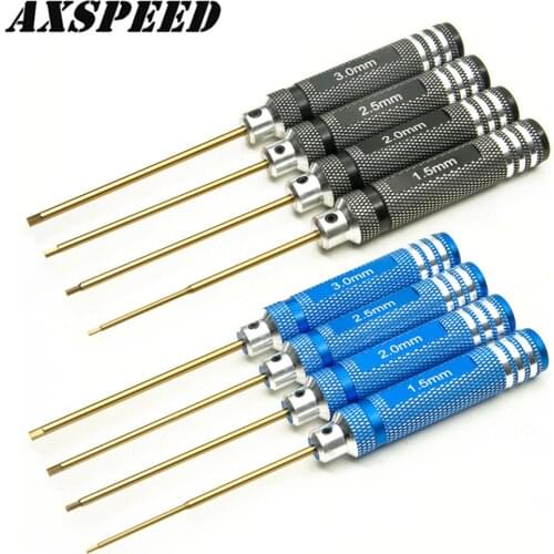 4 in 1 Screwdriver Inner Hexagon Head Screw Driver Kit 1.5/2.0/2.5/3.0mm for RC Car Aircraft Helicopters Model Toy Repair Tools