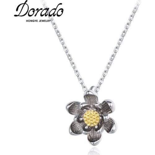 Dorado New Retro Black Flower Pendant Necklace for Women Best Gifts Metal Clavicle Short Chain Party Collier Jewelry Hot Sale