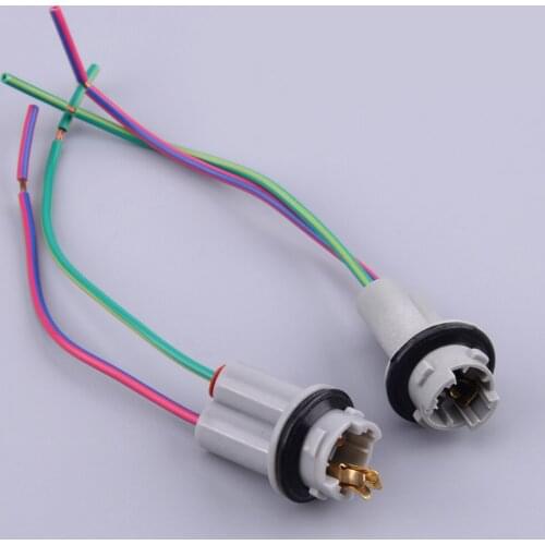 2pcs 912 920 921 T15 W16W Nylon Base Socket Wiring Harness Holder Connector Pigtail Adapter 13.5cm 12V Fit for Most of Cars