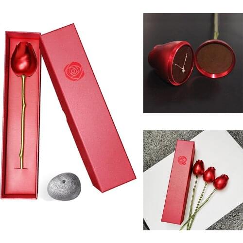 Jewelry Box Treasure Necklace Ring Storage Case Holder Birthdays Decor Jewery Organizer Box Rose Flowers Valentines Day Gift