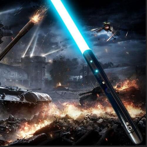 2021 New Lightsaber Heavy Dueling Metal Handle Usb Charge 100cm Monochrome Sets Toy Gift Boy Birthday Gift Lighting Laser Sword
